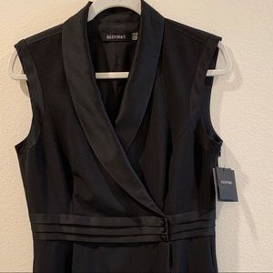 Tuxedo style dress with pockets